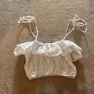 zara ruffle tank top - size s